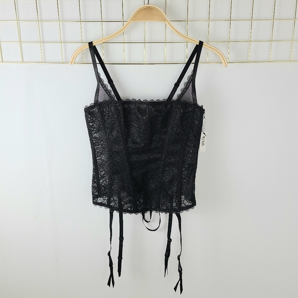 NWT Adore Me Black Lace Bustier Corset Top - Picture 2 of 10